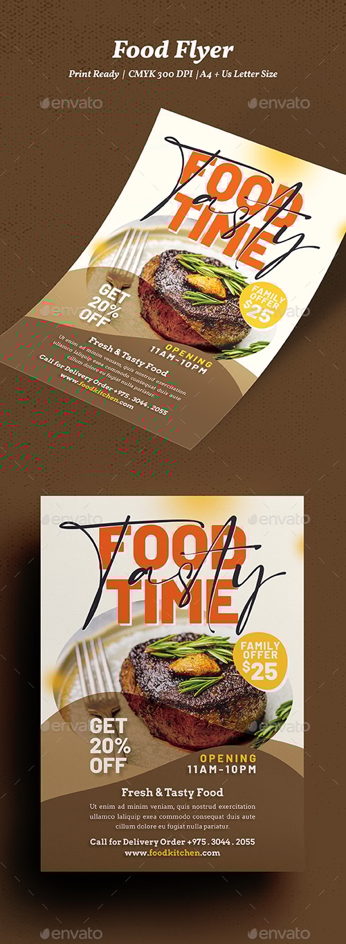 Restaurant Flyer, Print Templates | GraphicRiver