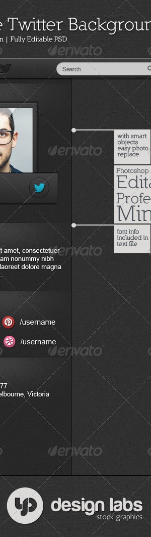 UI Style Twitter Background, Web Elements | GraphicRiver