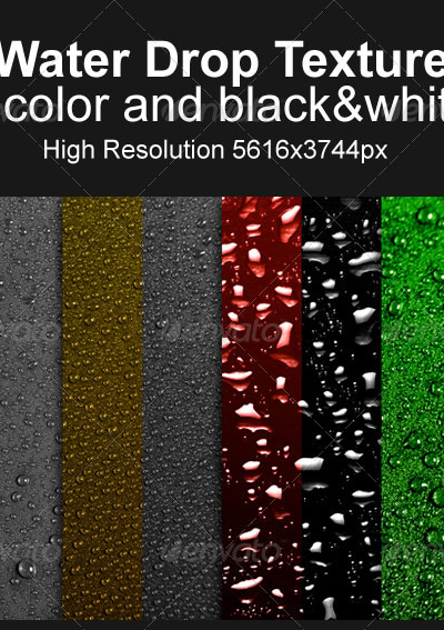 4 Water Drop Textures, Textures | GraphicRiver