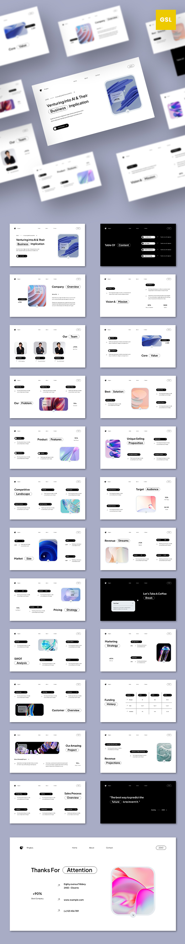 White Black UI UX Modern Start Up Technology Presentation Google Slide ...