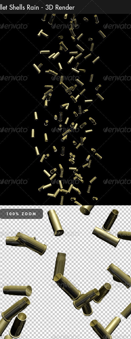 Bullet Shells Rain, Graphics | GraphicRiver