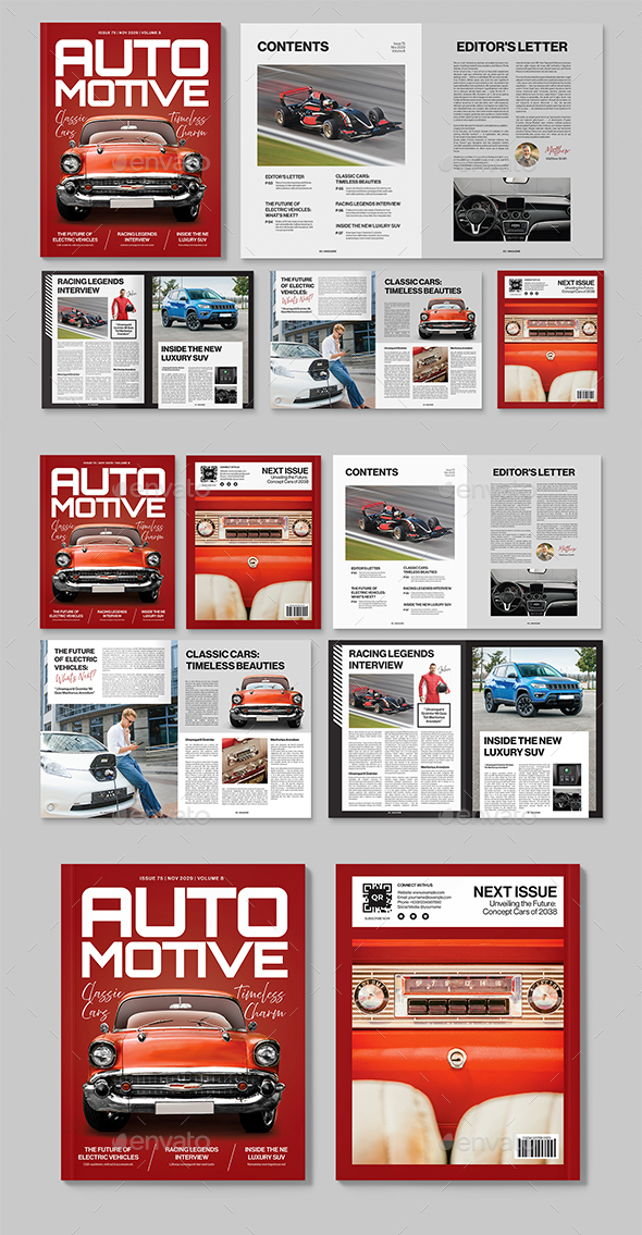 Car Magazine Template, Print Templates | GraphicRiver