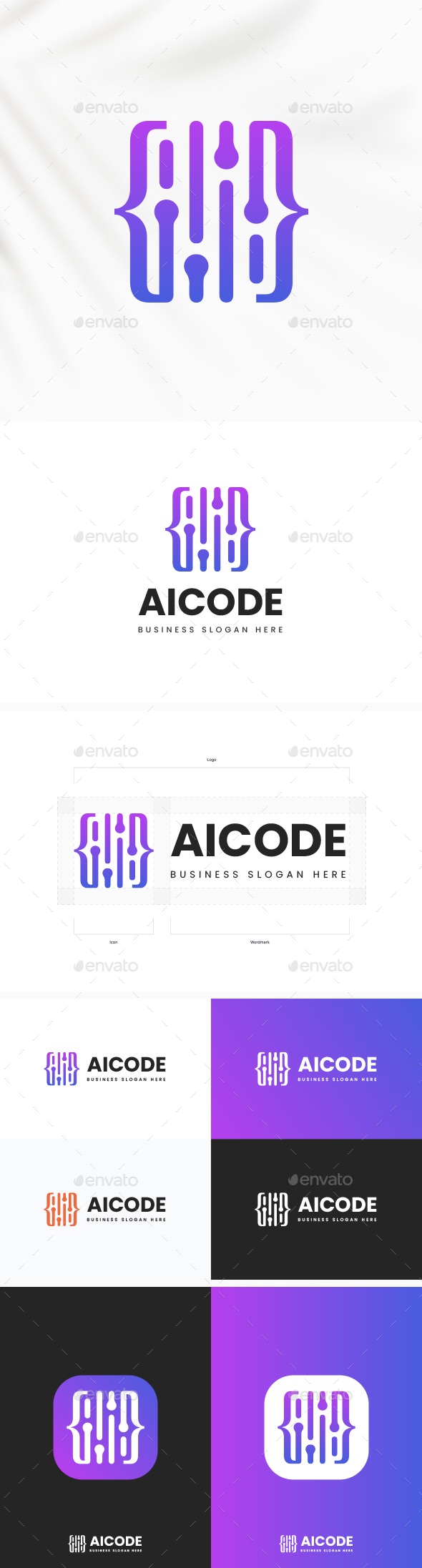 AI Code Logo, Logo Templates | GraphicRiver