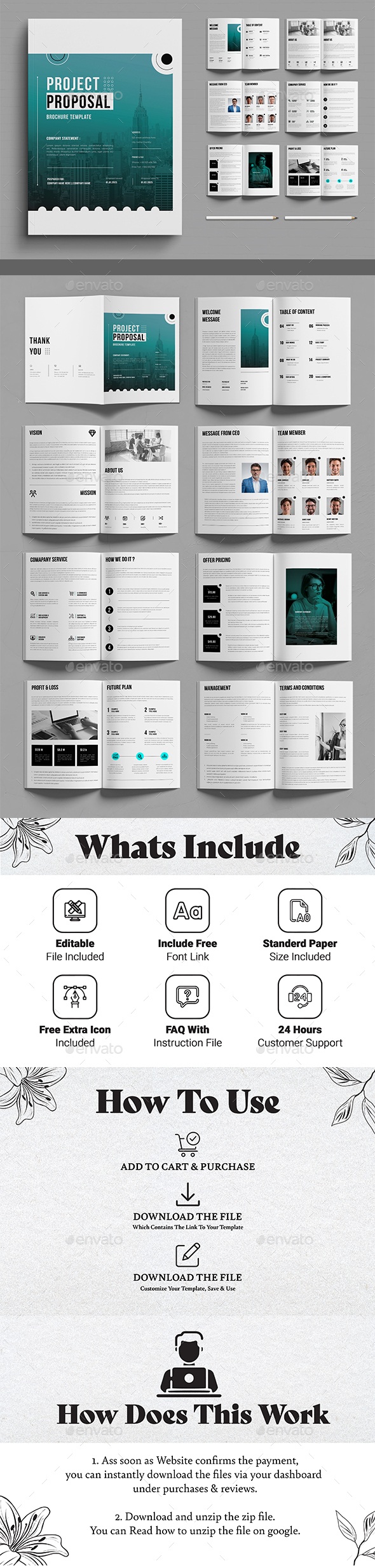Creative Project Proposal Layout, Print Templates | GraphicRiver