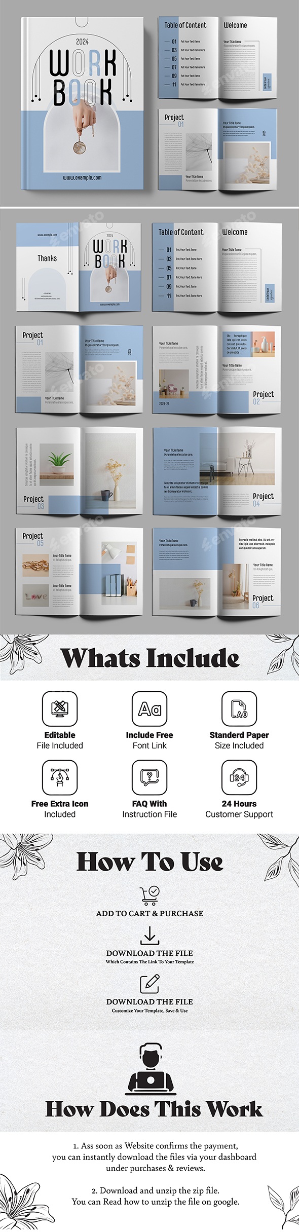 Work Book Layout Design, Print Templates | GraphicRiver