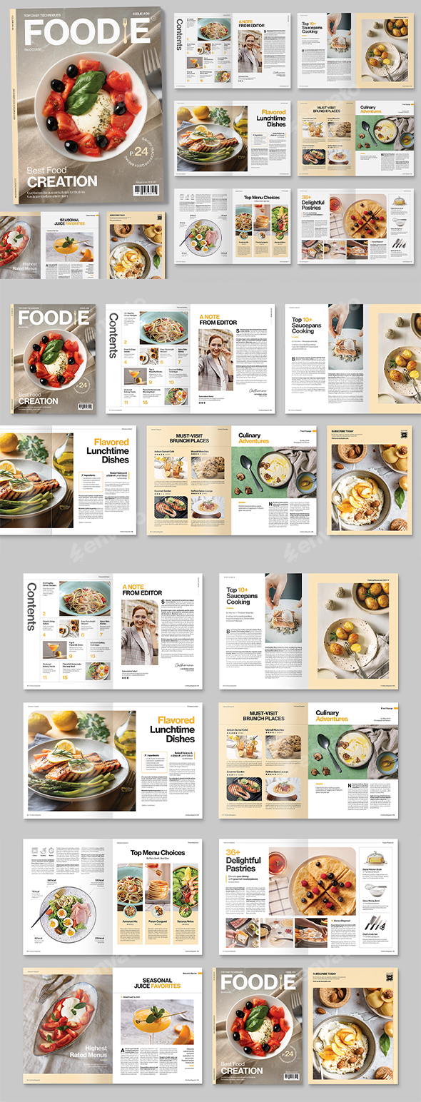 Food & Cooking Magazine Template, Print Templates | GraphicRiver