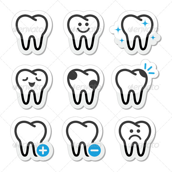Tooth , Teeth Vector Icons Set , Vectors | GraphicRiver