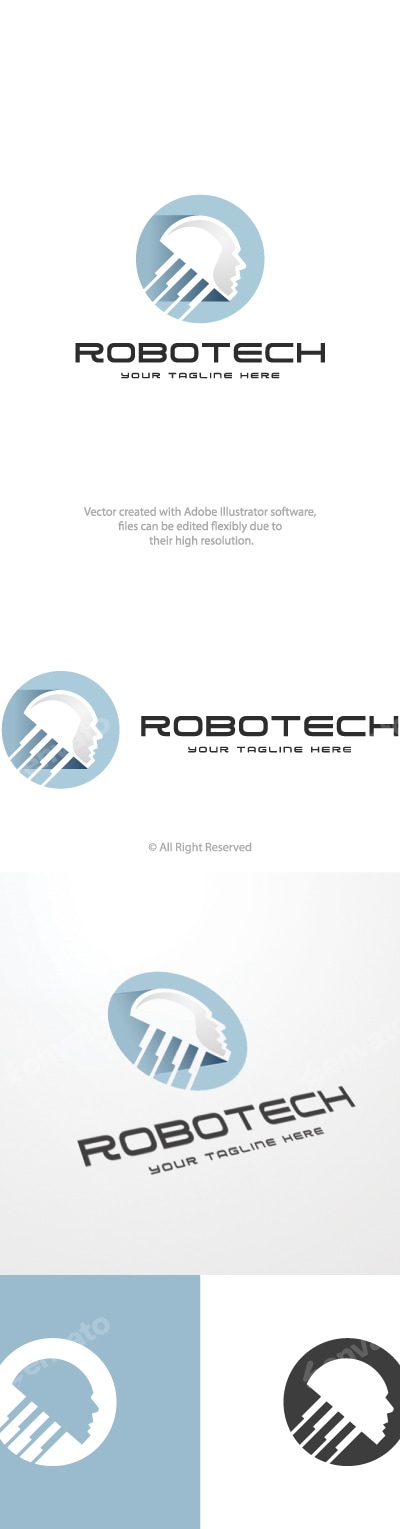 Robo Tech Logo, Logo Templates | GraphicRiver