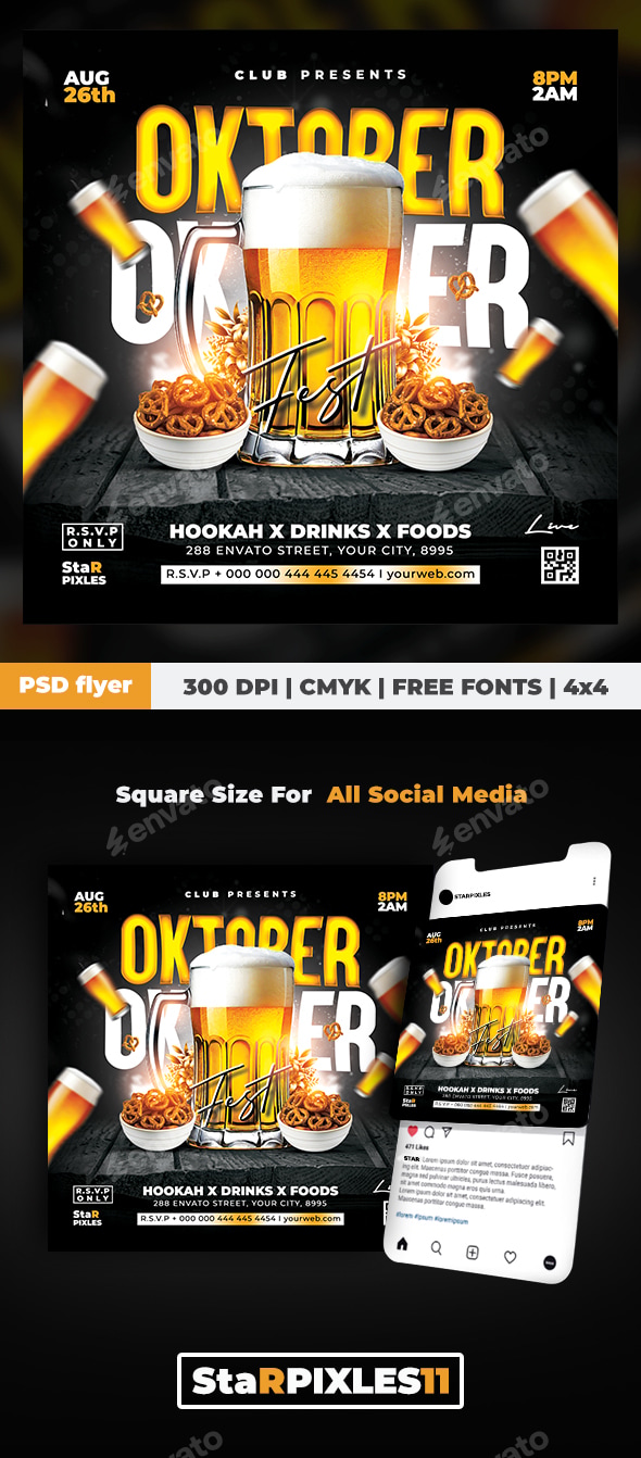 October Fest Flyer, Print Templates | GraphicRiver