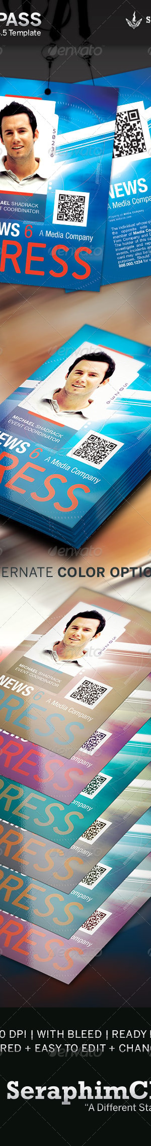 Press Pass Template 3, Print Templates | GraphicRiver Press Pass Template 3, Print Templates | GraphicRiver