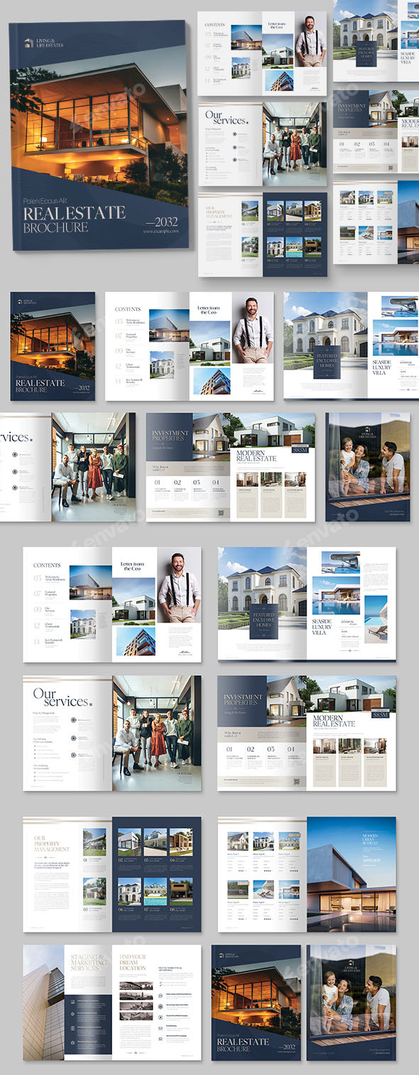 Real Estate Brochure Template, Print Templates | GraphicRiver
