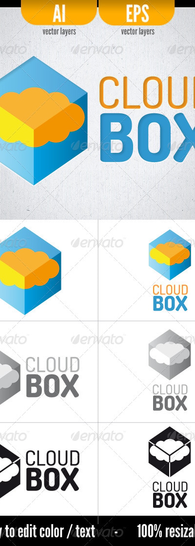 Cloud Box, Logo Templates | GraphicRiver