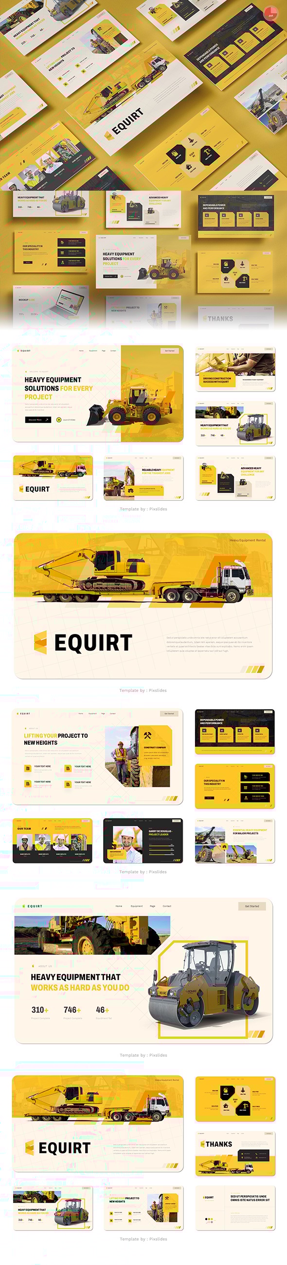 Heavy Equipment Rental PowerPoint Presentation, Presentation Templates