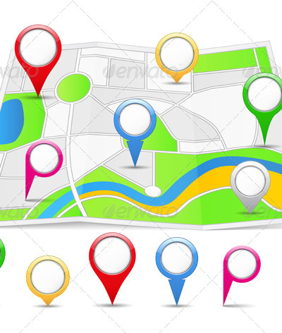 Map Pins, Vectors | GraphicRiver