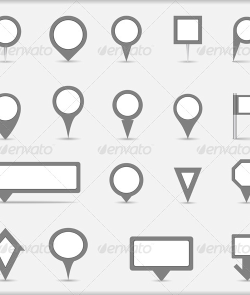 Map Markers, Vectors | GraphicRiver