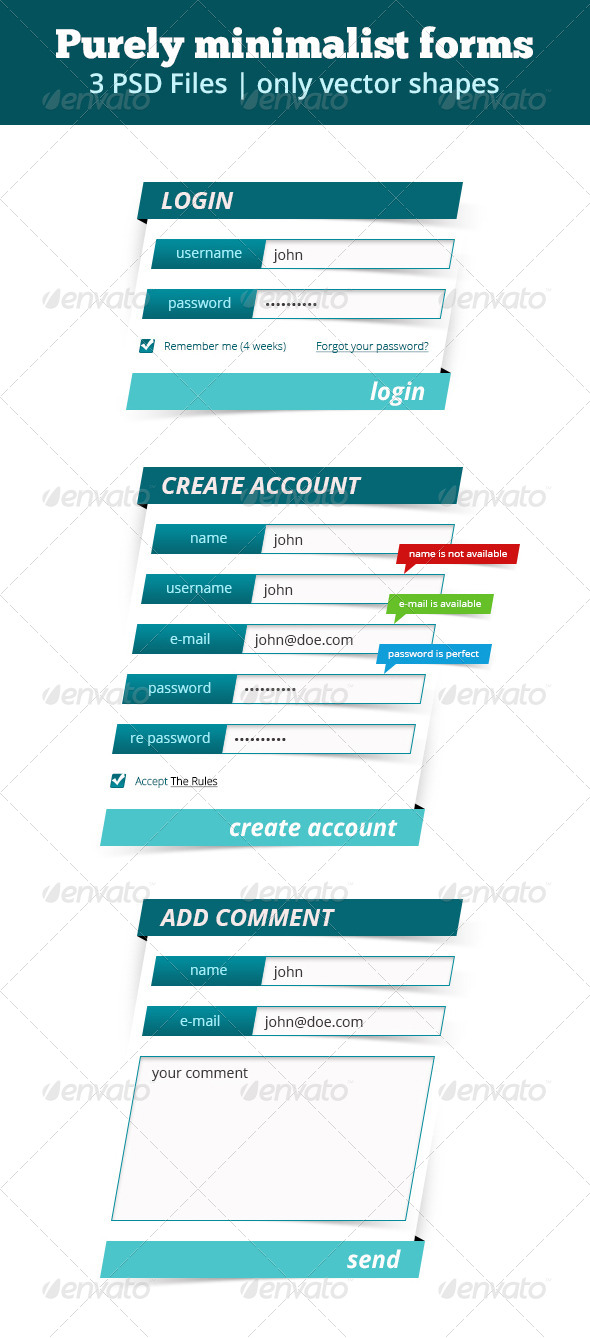 Purely Minimalist Forms, Web Elements | GraphicRiver