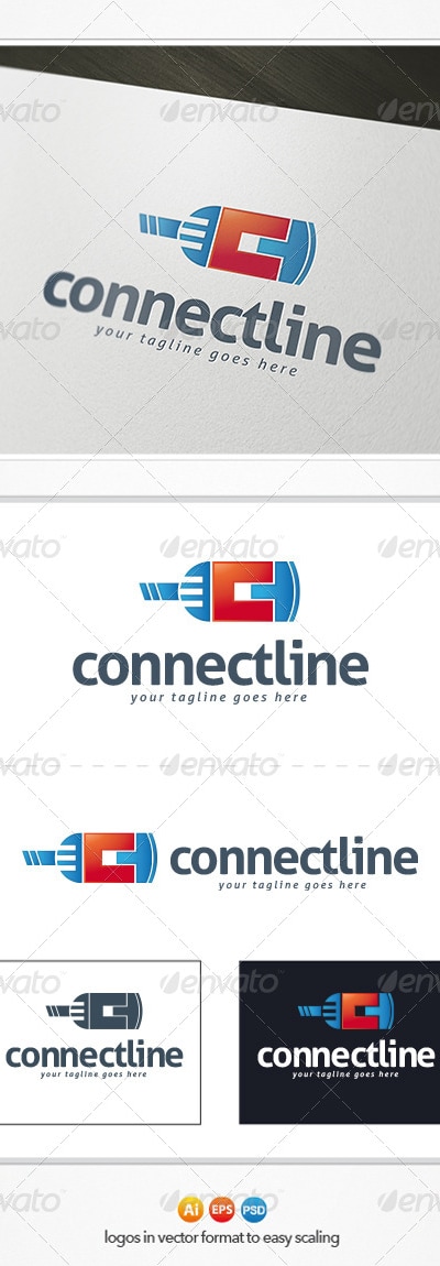 Connect Line Logo, Logo Templates | GraphicRiver
