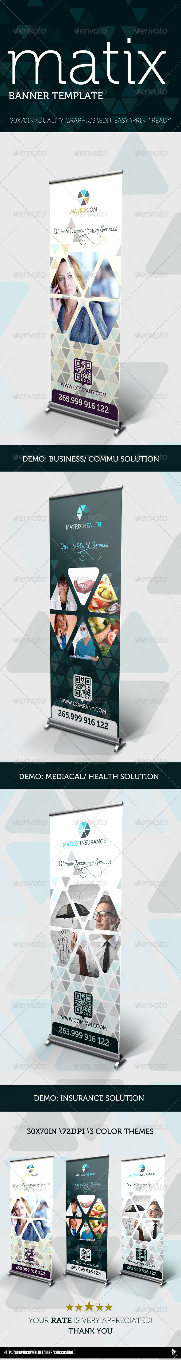 Matrix Banner Template, Print Templates | GraphicRiver