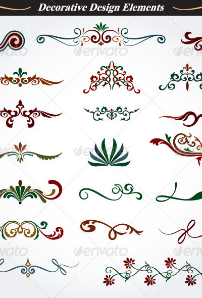 Collection of Decorative Design Elements 5, Vectors | GraphicRiver