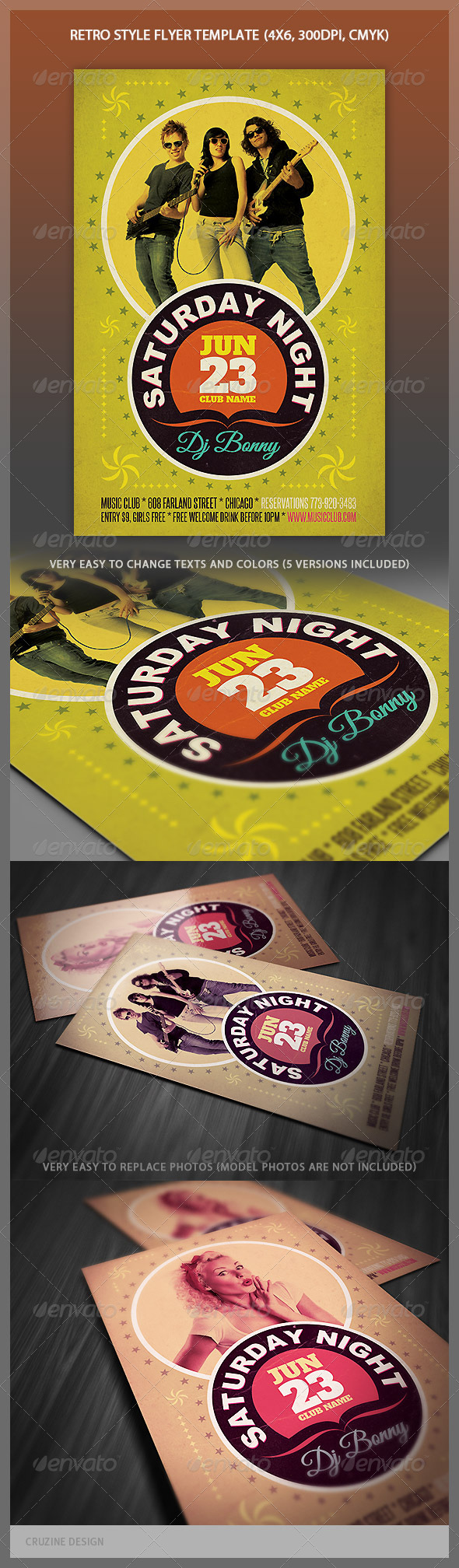 Retro Style Flyer, Print Templates | GraphicRiver
