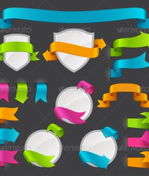 Set of Vector Labels and Stickers., Vectors | GraphicRiver