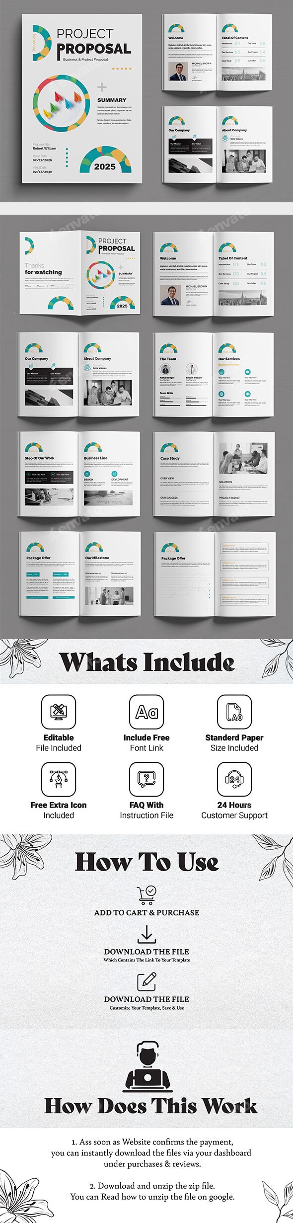 Project Proposal Design Template, Print Templates | GraphicRiver