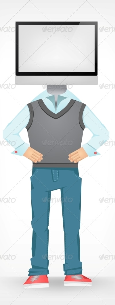 Computer Guy, Vectors | GraphicRiver