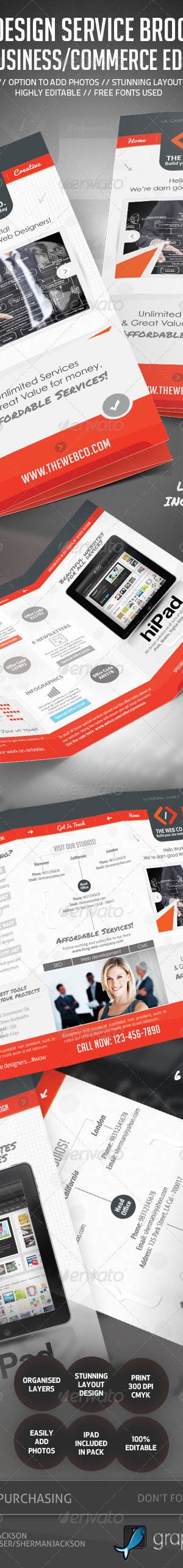Web Service & Business Brochure V.1 , Print Templates | GraphicRiver