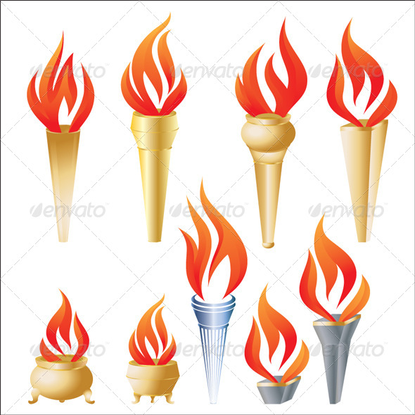 Torch Vector Set, Vectors | GraphicRiver