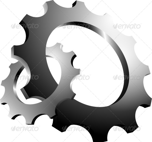 3D Interlaced Cogs, Vectors | GraphicRiver