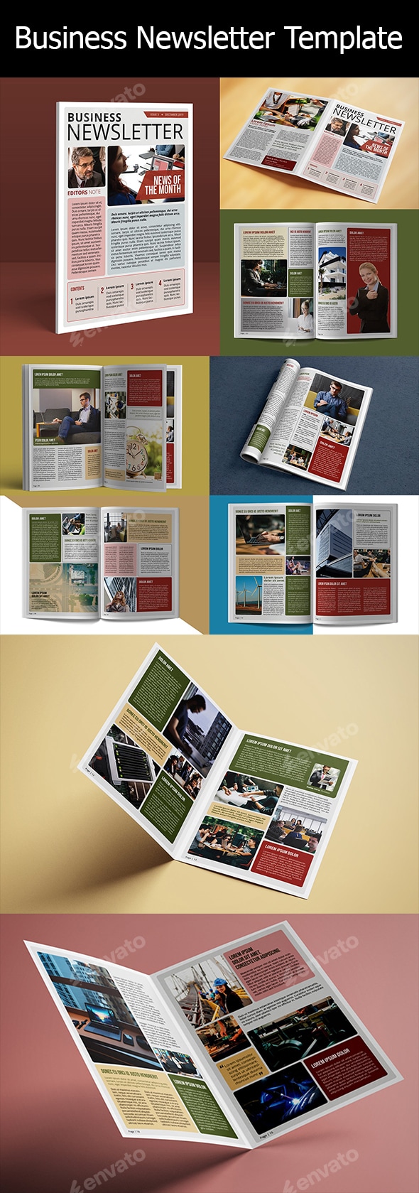 Corporate Newsletter Template, Print Templates GraphicRiver