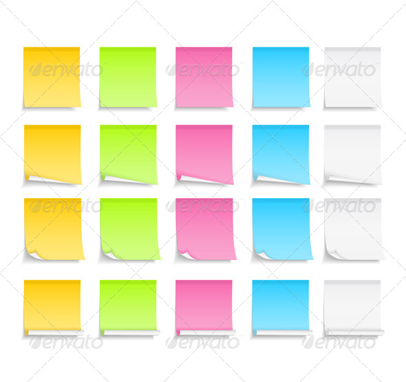 Sticky Notes, Vectors | GraphicRiver