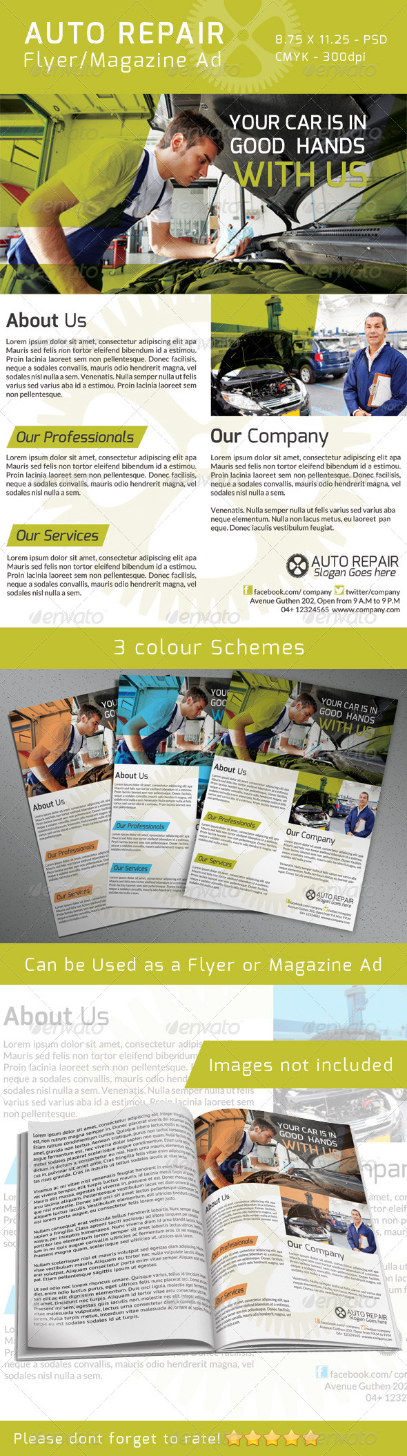Auto Repair Flyer/ Magazine Ad, Print Templates | GraphicRiver
