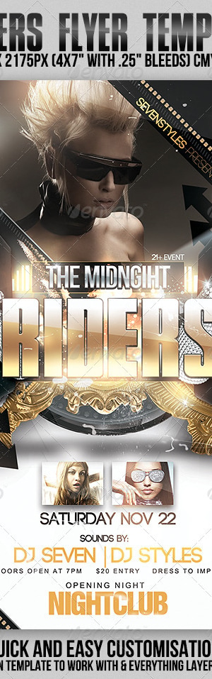 Riders Flyer Template, Print Templates | GraphicRiver
