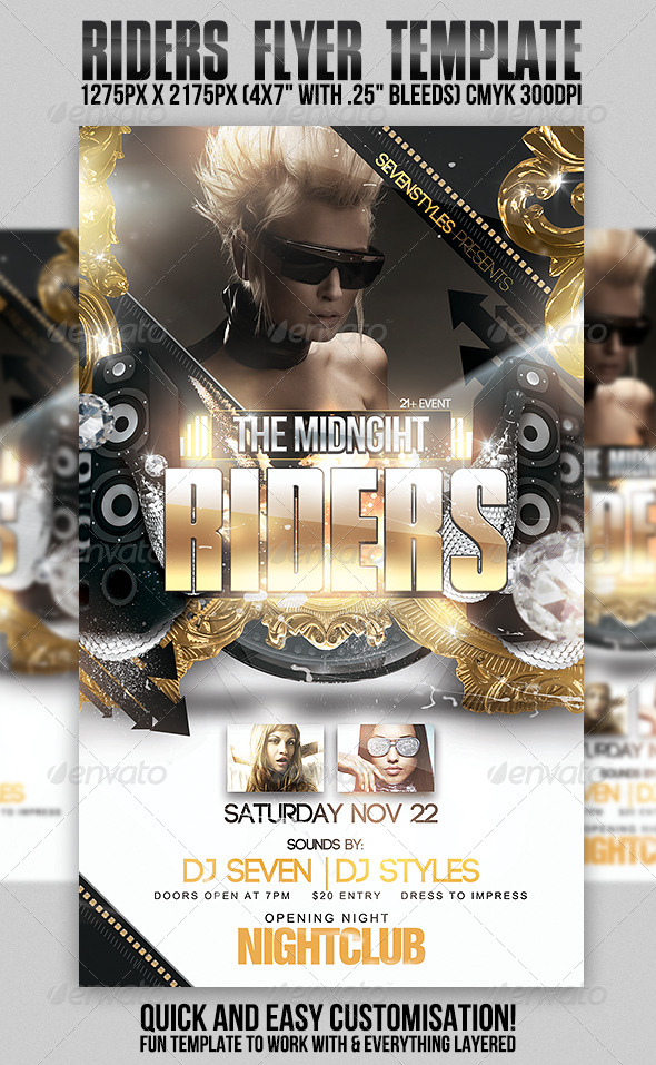 Riders Flyer Template, Print Templates | GraphicRiver