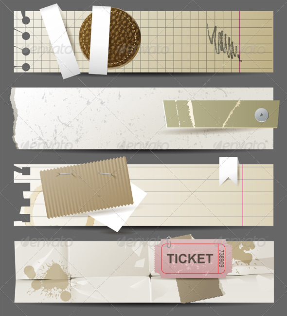 Paper Banners, Vectors | GraphicRiver