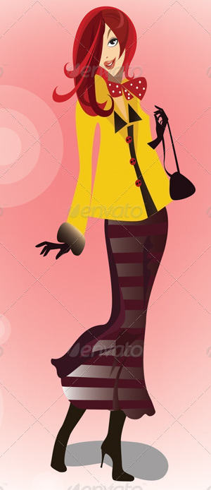Vector Female Character, Vectors | GraphicRiver