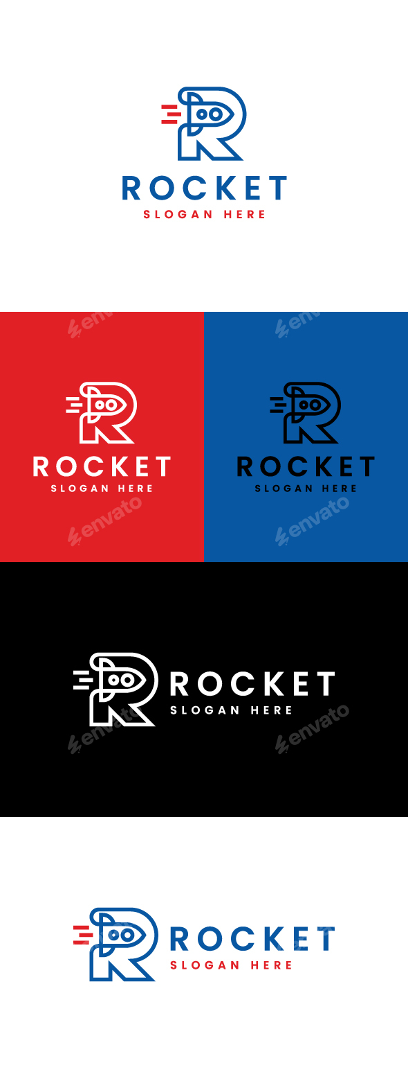 Letter R Rocket Logo, Logo Templates | GraphicRiver