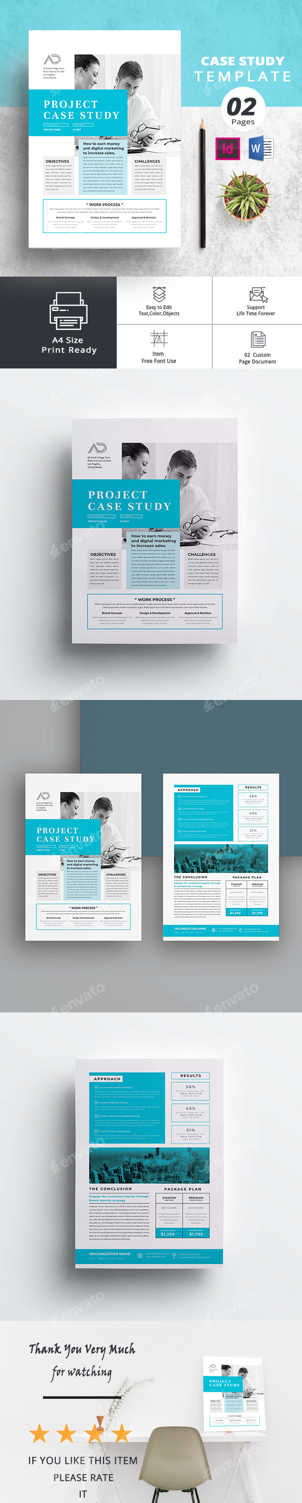 Case Study Template - Newsletters Print Templates