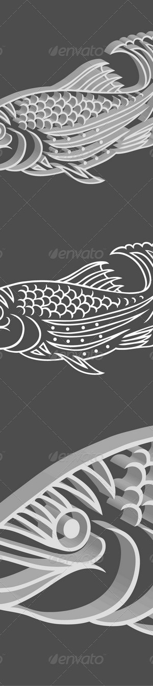 3D Relief Fish Vector, Vectors | GraphicRiver