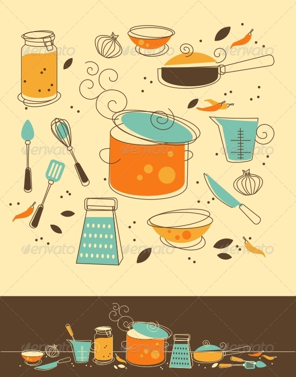 Kitchen Set, Vectors | GraphicRiver