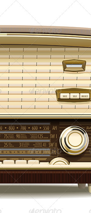 Old Radio, Vectors | GraphicRiver