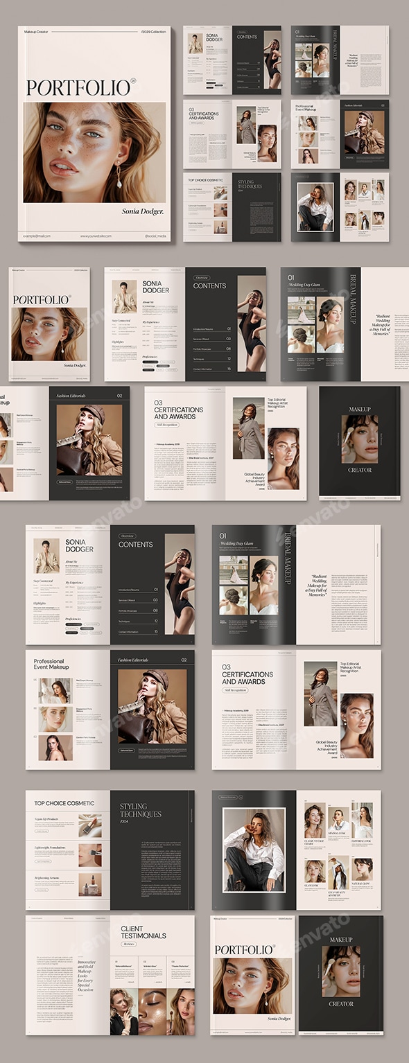 Makeup Artist Portfolio Template, Print Templates GraphicRiver