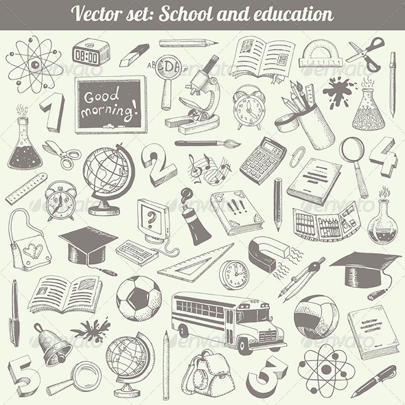 School and Education Vector Set, Vectors | GraphicRiver