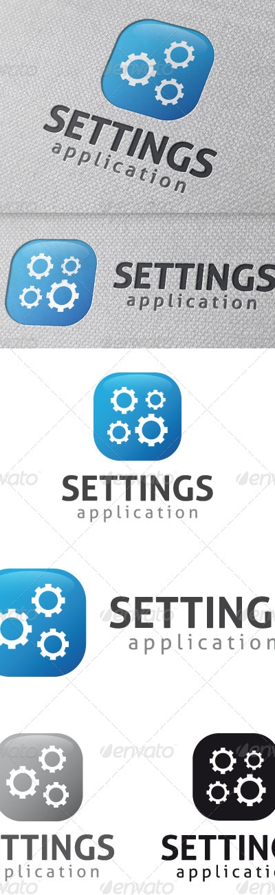 Settings App Logo Template, Logo Templates | GraphicRiver