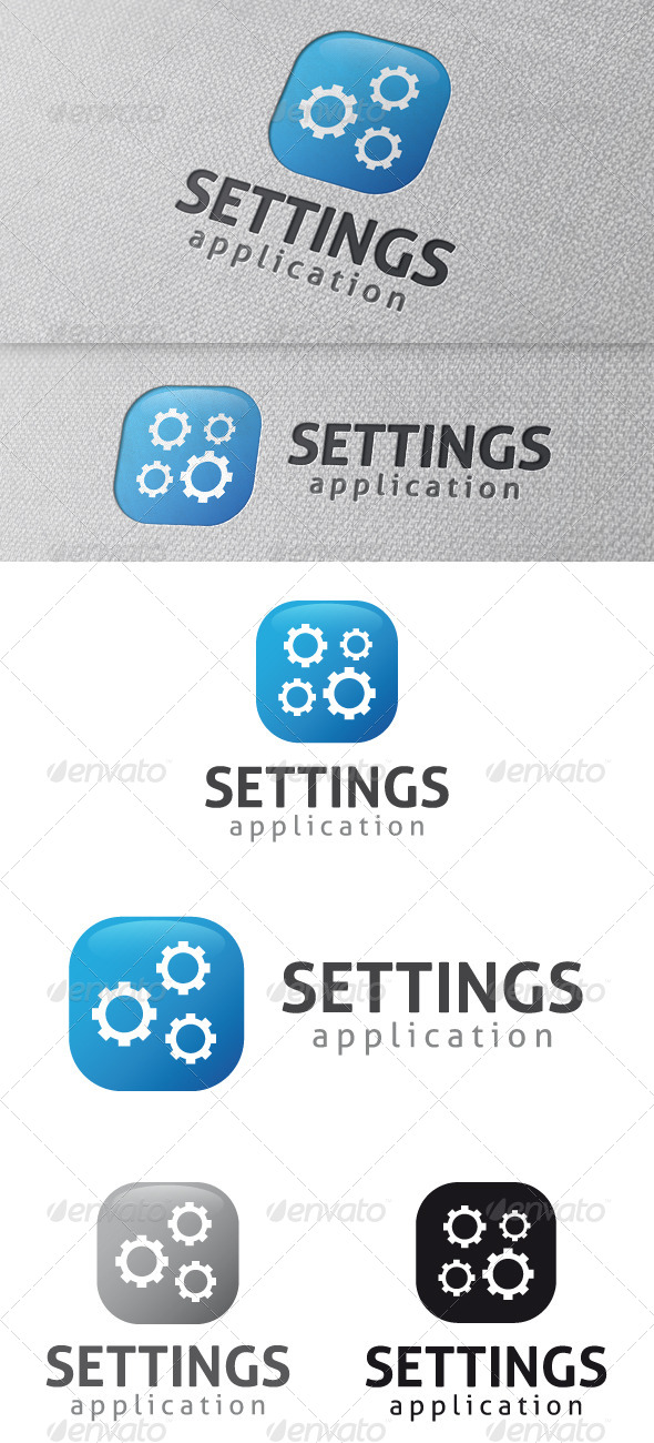 Settings App Logo Template, Logo Templates | GraphicRiver
