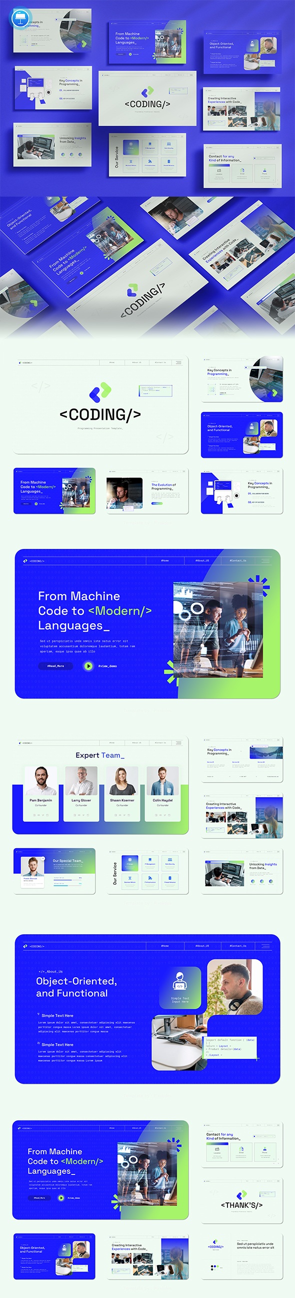 Coding - Programming Keynote Presentation Template - Business Keynote Templates