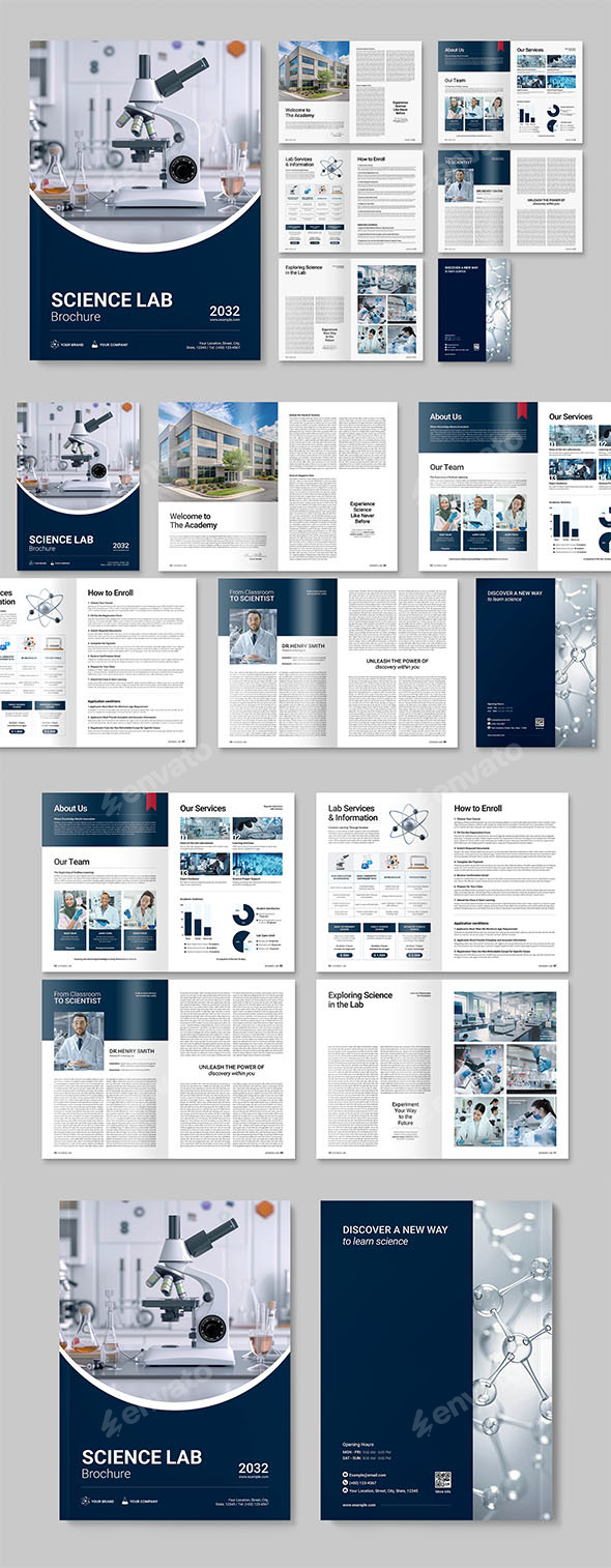 Science Lab Brochure Template, Print Templates | GraphicRiver