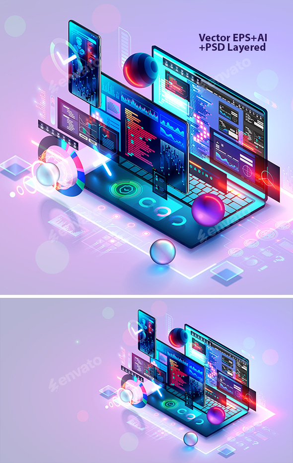Software Develop, Web Design, Coding. Computer Technology. Programming ...