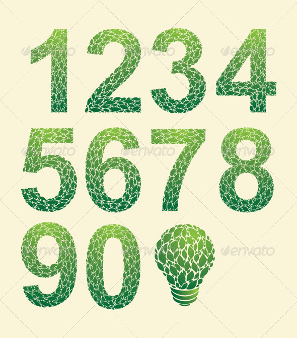 Leaf Number, Vectors | GraphicRiver